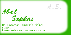 abel sapkas business card